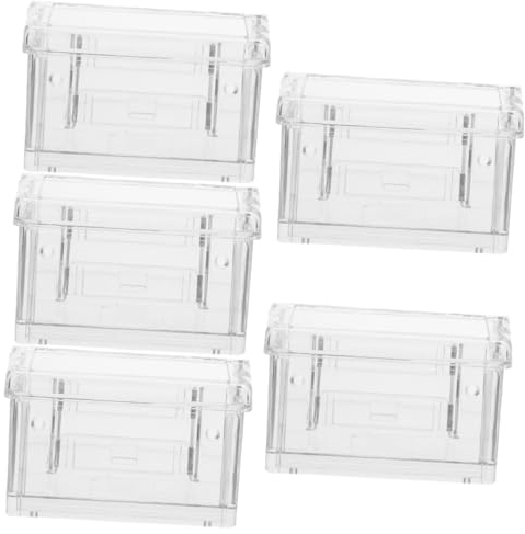 COHEALI 5er-box Transparente Visitenkartenbox Geschäftskartenhalter Visitenkarten-organizer Display Für Visitenkartenhalter Kartenhalter Für Den Schreibtisch Acryl Lagerregal Muschelschale