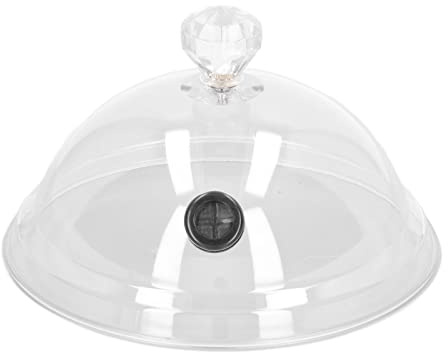 HAOHIZE Smoking Cloche Dome Cover, Home Smoking Dome Cover Kitchen Cooking Smoke Acrylic Hood Smoke Infuser Cloche Lid for Smoker Sprayer Plates Bowls