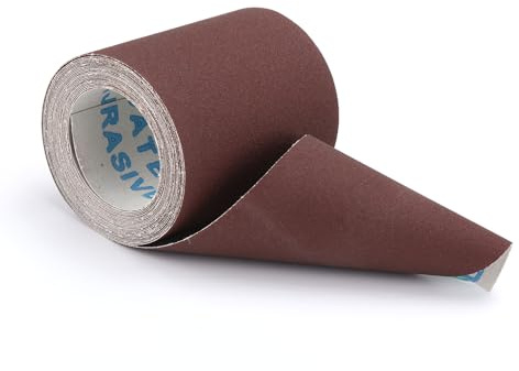 Schleifpapier Rolle 110 mm x 10 m für Holz und Wände, fein Schleifpapier, Körnung 180