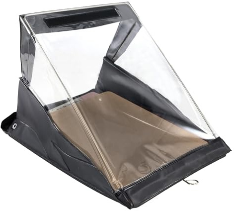 Wasserdichtes Klemmbrett A4 Mit Deckel, 33 X 24 Cm Hochformat A4 Klemmbrett Mit Transparentem Pvc-Bildschirm, Klettverschluss Zum Schutz Von Dokumenten Vor Regen, Schnee Und Staubpartikeln (Schwarz)