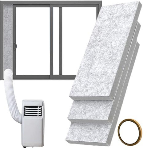 Kit Pour Fenêtre De Climatiseur Portable,Panneau D'isolation De Climatisation | Panneaux Isolés pour Installation Horizontale ou Verticale Garage Chambre Sous-sol Salon Cuisine