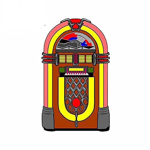 13cmx11.5cm per Jukebox Image Laptop Decal Adesivi per auto per parabrezza impermeabili Tavola da surf per cartoni animati