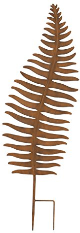 FRANK FLECHTWAREN Farnblatt, Gartendeko,Gartenstecker, Dekorationsstecker, Metallstecker Farnblatt