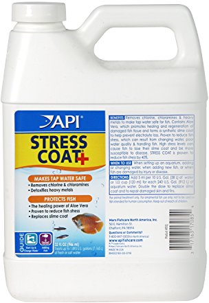 API STRESS COAT Aquarium Water Conditioner 32-Ounce Bottle