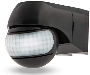 HUBER MOTION 3 angoli, rilevatore di movimento 220 °, antracite, altamente sensibile con 2 sensori, testa orientabile in senso orizzontale e verticale, montaggio a parete e ad angolo, IP44