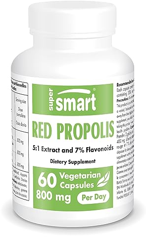 Propoli Rossa - Stimola il Sistema Immunitario - Aiuta a Combattere Infezioni e Batteri - Antinfiammatorio - Antiossidante - Dalbergia ecastaphyllum - Vegetariano - Supersmart