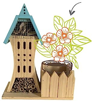 Décamp' - Hotel à insectes + cache pot