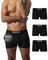 Snocks Premium Boxershorts Herren aus weichem Lenzing Modal (3er Pack) - Ultraleichte und Atmungsaktive Boxershorts - Unterwäsche Männer ohne Kratzenden Etiketten - Gr. L - Farbe Schwarz