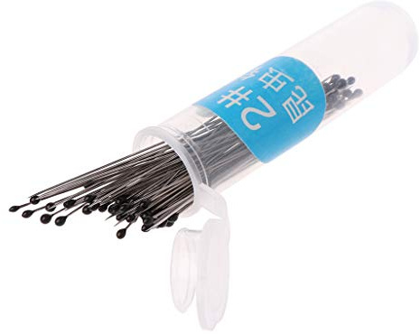 Buwei 100 pièces épingles d'insectes épingles à spécimen en Acier Inoxydable avec boîte en Plastique pour Dissection d'entomologie de Laboratoire Scolaire