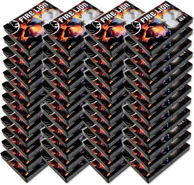 FIRE LION Grillanzünder Anzündwürfel Kohle- BBQ- Ofen- Kamin- Anzünder, 3 Packungen (144 Würfel)