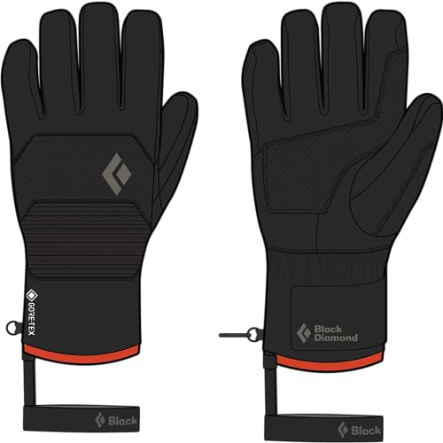 Black Diamond Impulse Glove Schwarz - Gore-Tex Warme wasserdichte Gore-Tex Freeride Handschuhe, Größe XL - Farbe Black
