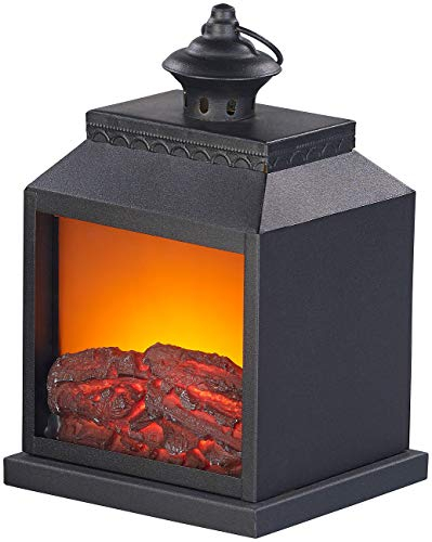 Carlo Milano LED-Elektro-Kamin: Elektro-Deko-Kamin mit Echtflammen-Optik, Versandrückläufer (Kleiner mit Batterie, LED ohne Heizfunktion, Tischleuchte)