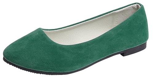 Flat Shoes Women's Elegant Shoes Casual Shoes Shoes Flat Comfortable Walking Shoes Barefoot Shoes Women's Loafer Shoes for Women Plain Low Shoes Pretty Ballerinas Women, mint green, 5 UK