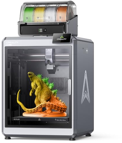 Creality K2 Plus Combo 3D Printer, Multi Color Printing with CFS, 600mm/s Print Speed, Step-servo Motor System 350℃ High-Temp Direct Drive Extruder Build Volume 13.78x13.78x13.78 inch