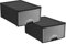 Rotho 2er-Set Frontbox Schubladenbox groß 1 Schub, Kunststoff