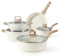 CAROTE Topfsets Pfannenset 9-Teilig, Pfanne 24cm, Stielkasserolle 18cm, Topf 20/24cm, Tiefe Bratpfanne 28cm, Antihaft-Beschichtung mit Deckel, Kochgeschirr-Set, Induktionspfanne