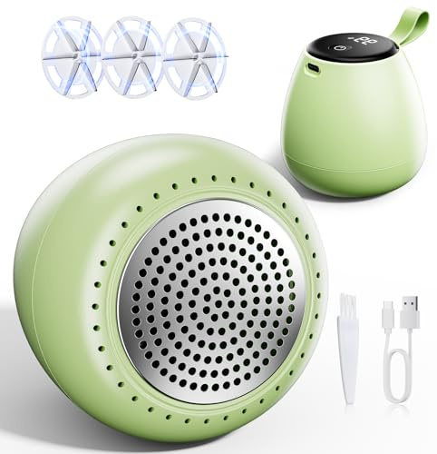 Rasoir Anti Bouloche Électrique Écran LCD, Rechargeable Câble Type-C, 3 Niveaux de Puissance Réglables, Idéal Vêtements Canapés Couvertures Rideaux, Tête à 6 Lames Fraise à Peluches