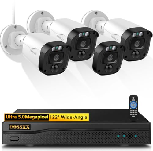 5MP Wired Security Camera System Outdoor Home Surveillance Cameras, NO HDD