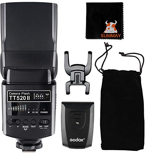 GODOX TT520II GN33 Thinklite Flash Speedlite avec 433 MHz Signal sans Fil pour Canon Nikon Pentax Olympus DSLR Caméra (TT520II)
