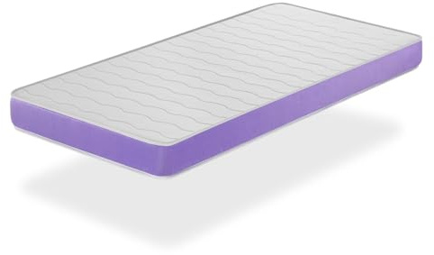 SHAULA DREAMDI Matelas Bebe 70X140 Velvet Bleu, Epaisseur 11 CM Respirante et Ergonomique. Fermete Ideal pour Bebe