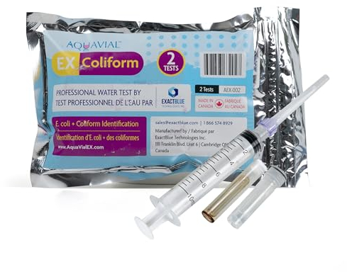 AQUAVIAL Bakterien Wasser Test Set Wassertester Wassertest-Kit Für Coliform Bakterien Trinkwasser Trinkwassertest Leitungswasser Brunnenwasser Teich See Flüss Pool Trinkwasserqualität Tester