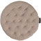 LINUM Pepper Elegantes Rundes Sitzkissen für Indoor und Outdoor Ø 37cm, 100% Baumwolle, Waschbar, Dunkles Taupe