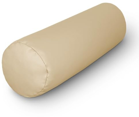 HAPPERS Cojín Cilíndrico de 50x15 en Polipiel Crudo. Rollo Cervical para aliviar Dolor postural o Dormir