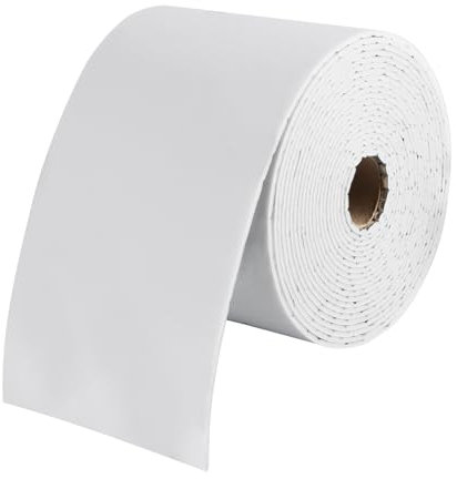 ANMOO Self-Adhesive Skirting Border Cover, 5M Peel and Stick Flexible Wall Trim Molding, for Countertops Tile Waistline Trims Wallpaper Caulk Strip (White, 10CM)