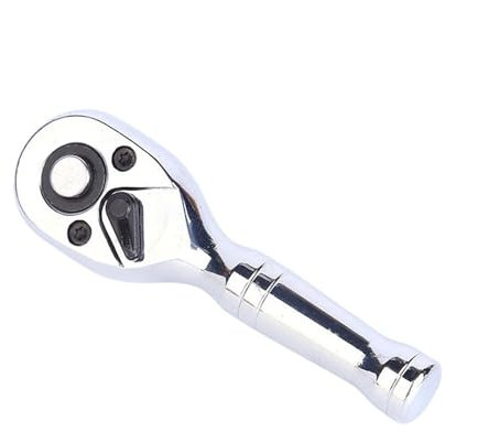 Skday Cricchetto Reversibile,Impugnatura A Cricchetto Mini chiave a cricchetto a presa rapida da 72 denti 1/4 3/8 1/2 Strumento di riparazione con manico corto a due vie grande medio e piccolo(1-4)