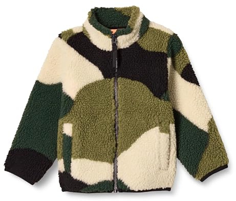 Amazon Essentials Toddler Boys' Fleece Lined Sherpa Full-Zip Jacket, Green Camo, 3T