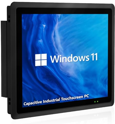 NORQIN PC Industriale Integrato Da 19,Touchscreen Capacitivo 10 Punti,Computer All-In-One IP65,Windows 11 Pro,Per Automazione,Chioschi,Monitoraggio(i5-7200U,8GB RAM 256GB SSD)