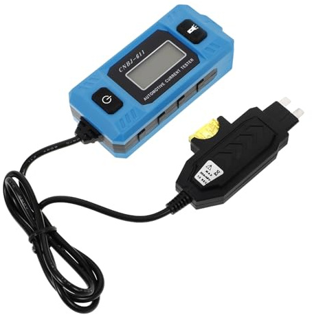 Mikinona Tester Fusibili Auto Amp Digitale Senza Batteria Misuratore Elettrica Preciso per Rilevazione Perdite e Guasti Veicolari