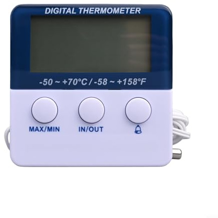 Opatiny Termometro digitale da frigorifero con allarme di monitoraggio e temperatura max/min per la conservazione sicura degli alimenti