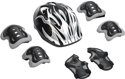 Ensemble Casque et Coussinets pour , équipement de Protection pour , Casque et Coussinets réglables pour , pour Baseball, Hockey, Skateboard, vélo, Sports de Plein air
