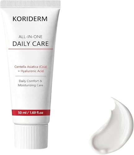 Koriderm Time Reverse Cream allt-i-ett, Centella fuktkräm med hyaluronsyra, lätt dagvård för alla hudtyper, 50 ml (1 st)
