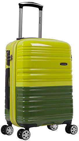 Rockland Melbourne Hardside Expandable Spinner Wheel Luggage, Carry-On 20, Two Tone Green