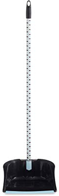 Maya JOY007 - Set recogedor y Palo - Color Azul Claro y Negro - Diseño Actual y Elegante Que Limpia eficazmente Todas Las Superficies sin dañarlas - Tamaño 26 x 25 x 87 cm