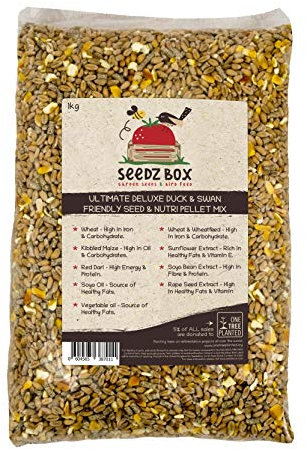 Ultimativer Luxus Ente, Gans und Schwan Samen & Nährstoff Vogelfutter, 1 kg Beutel, SeedzBox Duck & Swan Food