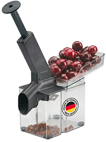 Westmark Kirschenentkerner Kirschomat Special Dark Edition, große Kernkassette, hochwertige Spezialbeschichtung, Aluminium/Kunststoff/Edelstahl, Anthrazit, 4070226Z