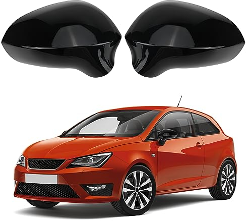 Opaltool Tapa del Espejo retrovisor del Coche para SEAT Ibiza 6J Seat Leon Seat Exeo 2008-2017, Carcasas de Espejo Retrovisor de Coche Cubierta del Espejo de Ala Lateral de Puerta