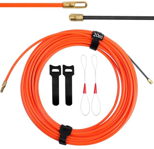 Guia Pasacables Trenzada, Guia Pasacables Profesional, Guia Pasa Cables Anguila, Guia Pasa Cables Electrico, Guia Pasa Cables de Fibra, Guia Pasa Cables 4mm 20 Metros, Enhebrador de Alambre Electrico