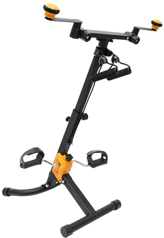 Pedal Exerciser Bike Foldable Pedal Exerciser Bike Hand Arm Leg and Knee Exercise Peddler for Seniors Adjustable Height Pedal Exercise Bike for Total Body Home Exercise Equipment