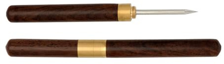 LfrXtra Leather Hole Punching Awl Wood Handle Leather Punching Awl With Protective Lid For Leather Craft Punching Stitching