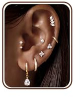 Chriscoco Boucles d'Oreilles Femme Acier Inoxydable Créole Or