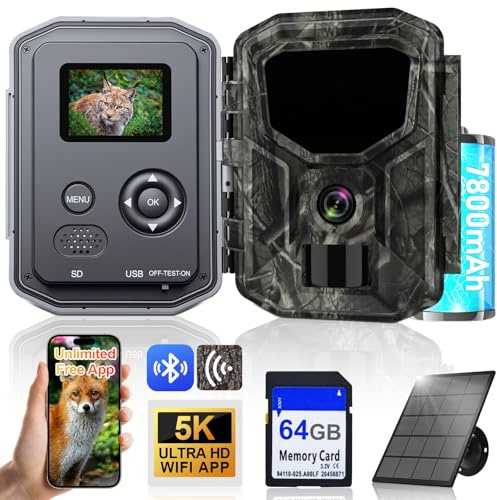 Lutranstra 5KB Wildkamera mit Handyübertragung App, 5K/64MP HD Wildkamera