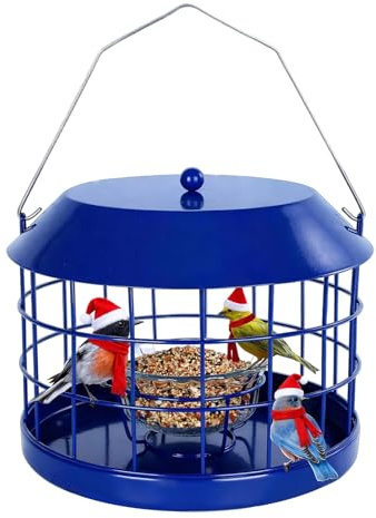 para pájaros – Contenedor de Comida de Rejilla para decoración de jardín, estación de alimentación | Terraza Césped Balcón Ventana Alféizar Atraer a Aves Silvestres