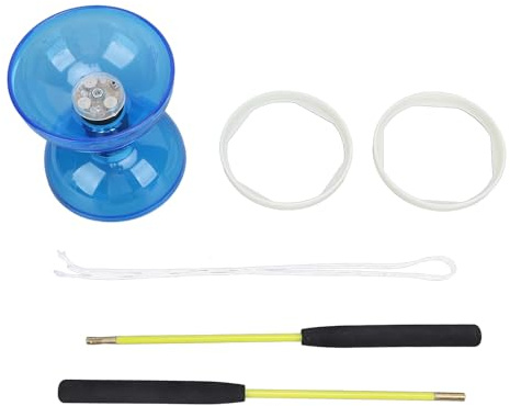 Kinesisk Yoyo Diabolo-set Professionell Diabolo-leksak i mjuk gummi med 2 pinnar och snöre för jonglering Prestanda Träning Barn Vuxna Nybörjare
