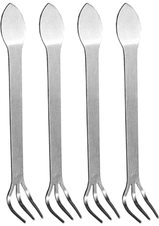 Angoily 4 Rastrillos Pequeños de Acero Inoxidable para Jardinería, Herramienta de Bonsái y Cultivo, Rastrillo de Mano para Aflojar Suelo y Deshierbar en Espacios Reducidos