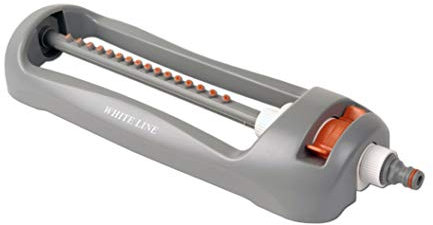 Garden watering irrigation sprinkler,adjustable oscillating action,universal male click hose connection,coverage up to 312m sq depending on available water pressure