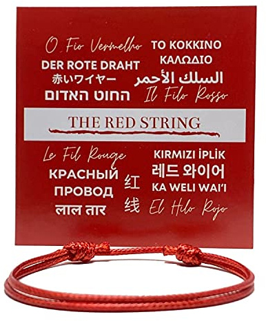 Red String Bracelet for Men and Women - Adjustable Kabbalah Protection Cord - Waterproof Nylon - Surfer, Strength, Power, Talisman, Good Luck Charm, Energy, Red String of Fate, Love, Evil Eye (1)